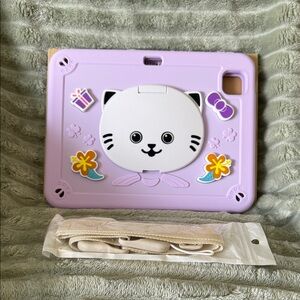 New! Cute Purple Cat Tablet Case